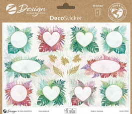 Avery 54564 Sobres 76x120mm con 2 Hojas y 30 Pegatinas Fondo Jardín Adhesivo Desmontable Mate