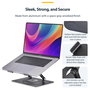 StarTech.com Soporte Elevador de Ordenador Portátil ATFR-LAPTOP-RISER Plata de Aluminio de 360°