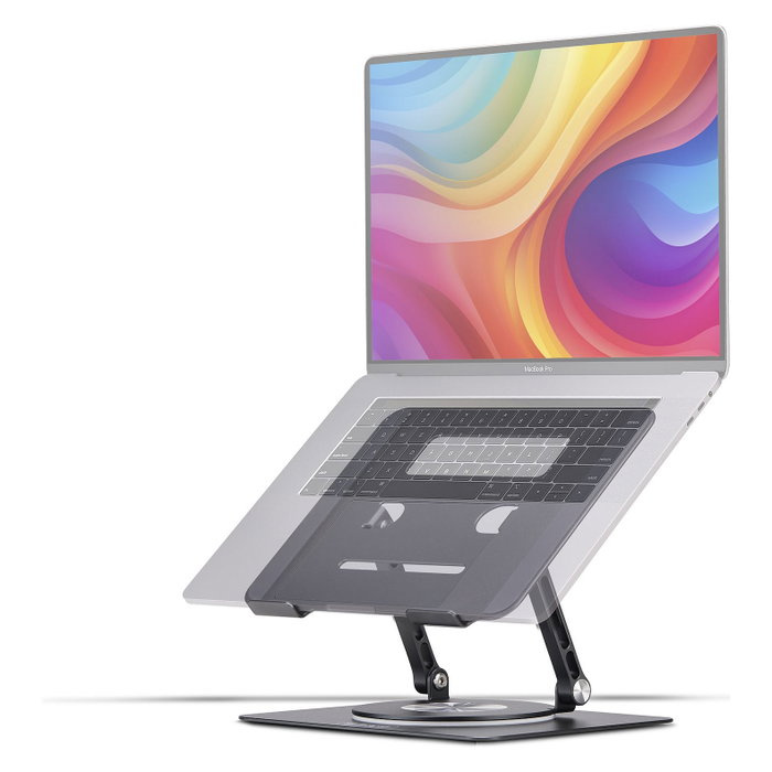 StarTech.com Soporte Elevador de Ordenador Portátil ATFR-LAPTOP-RISER Plata de Aluminio de 360°