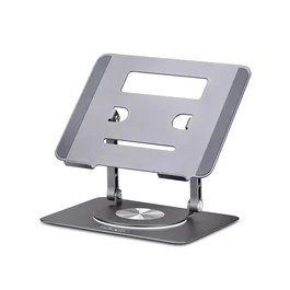 StarTech.com Soporte Elevador para Ordenador Portátil, Base Giratoria 360°, Altura e Inclinación Ajustable, Aluminio, Máx. 5kg, Plata