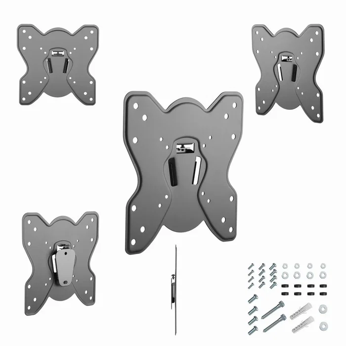 Gembird WM-42F-03 Soporte de Pared Fijo para TV 23-42", Hasta 25 kg, VESA 200x200, Negro, Incluye Kit de Montaje