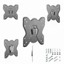 Gembird WM-42F-03 Soporte de Pared Fijo para TV 23-42", Hasta 25 kg, VESA 200x200, Negro, Incluye Kit de Montaje