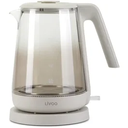 Livoo Hervidor de Agua Eléctrico 1,7 L 2200W Cristal Gris DOD216G