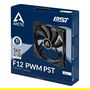 ARCTIC Ventilador F12 PWM PST 120mm PWM Negro para Ordenador