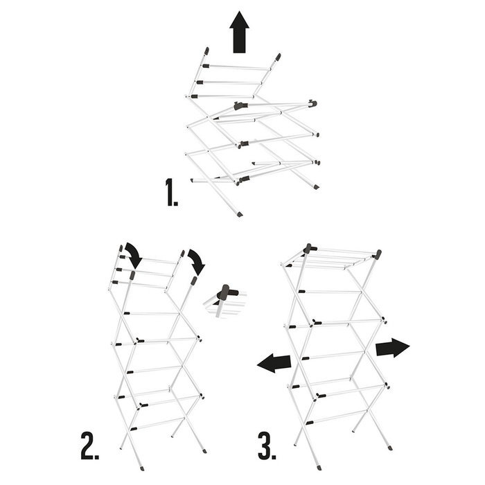 Je cherche une Idee Tendedero Acordeón Extensible Robusto de Tres Pisos con 8m de Superficie de Tendido