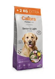 Calibra Dog Premium Line Senior Light Pollo 12+2 kg Alimento para Perros Adultos Mayores
