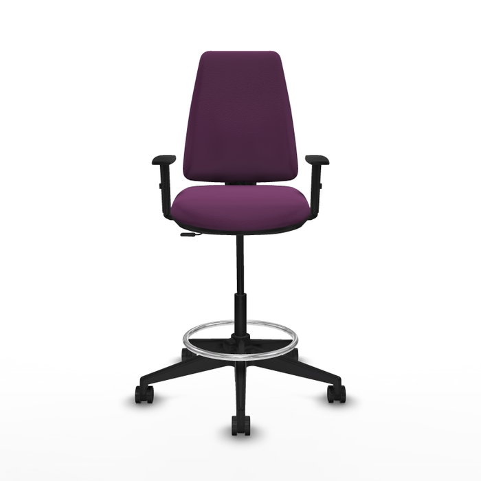 PIQUERAS Y CRESPO Taburete Elche CP Morado con Brazos 1D