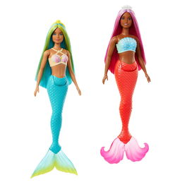 Barbie HRR02 Muñeca Sirena Dreamtopia Cola Rígida Surtida +3 Años