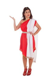 Creaciones Llopis Disfraz Adulto Romana Picos Rojo Talla Única