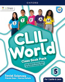 OXFORD UNIVERSITY PRESS, SOCIAL SCIENCE 5 COURSEBOOK. CLIL WORLD. CASTILLA Y LEÓN 2023