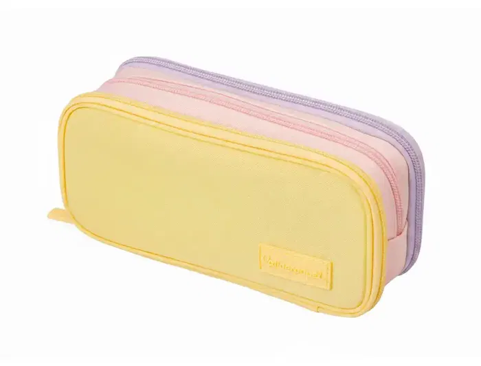 Liderpapel Estuche Portatodo Funky con 3 Cremalleras y Aperturas Laterales, 220 x 100 x 65 mm, Colores Surtidos, Expositor 6 Unidades, Ideal para Estudiantes y Profesionales