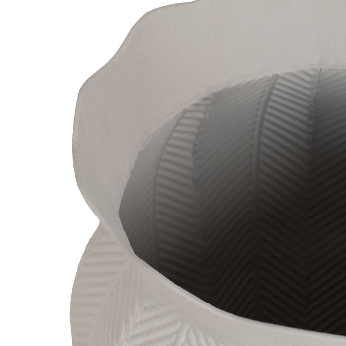 S/2 Maceteros Blanco Metal Decoración 25,50 X 25,50 X 44,50 S/2 Maceteros Blanco Metal Decoración 25,50 X 25,50 X 44,50