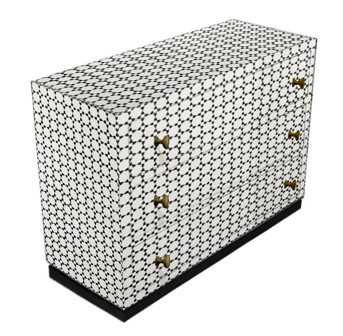 DKD Home Decor Cómoda Bone 23 Bicolor Hueso