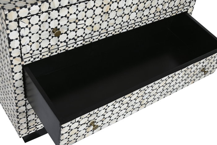 DKD Home Decor Cómoda Bone 23 Bicolor Hueso