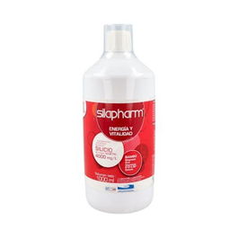 Silapharm Energía y Vitalidad con Silicio Vegetal, Vitaminas B2 y B12, Sabor Frutos Rojos 1 Litro