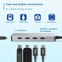 Ewent EW1151 Hub USB-C 3.2 Gen 2 Docking Station - 4 Puertos USB-C de Expansión - Transferencia de Datos hasta 10 Gbps - Compatible con MacBook, iPad, Galaxy