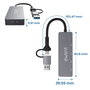 Ewent EW1151 Hub USB-C 3.2 Gen 2 Docking Station - 4 Puertos USB-C de Expansión - Transferencia de Datos hasta 10 Gbps - Compatible con MacBook, iPad, Galaxy