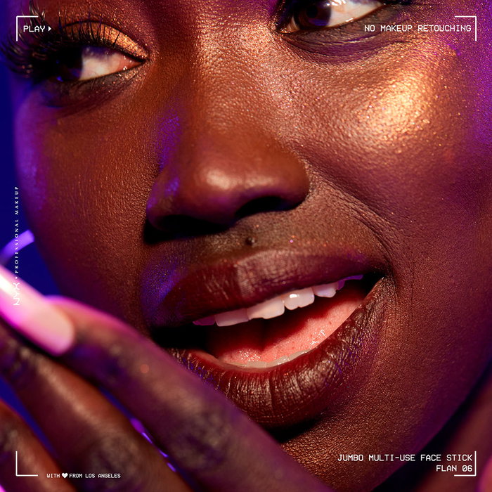 NYX Professional Make Up - Stick Multiusos Jumbo #Flan, Iluminador en Barra para Rostro, Mejillas, Labios y Ojos, 2.7 g