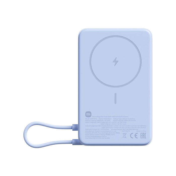 Xiaomi Magnetic Power Bank 10000 con soporte integrado Azul