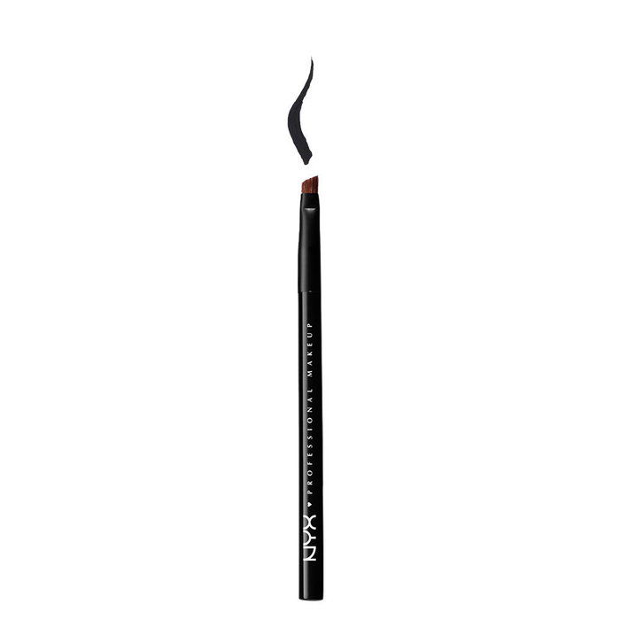 NYX Professional Makeup Brocha Angulada PRO BRUSH - Para Cejas y Eyeliner, Cerdas Naturales y Sintéticas - 1 Unidad