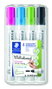 Staedtler Lumocolor 351 Marcadores para Pizarra Blanca, Punta de 2 mm, Surtidos, 4 Unidades