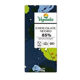 Vegetalia Chocolate Negro 85% 100g Ecológico CCPAE - Tableta de Cacao Bio - Alimento Vegano