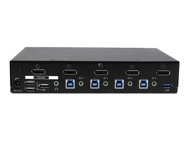 Startech.com Switch KVM SV431Dpu3A2 4 Puertos DisplayPort 4K con Hub USB 3.0