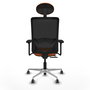 PIQUERAS Y CRESPO Silla de oficina Zulema Naranja y Negro