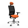 PIQUERAS Y CRESPO Silla de oficina Zulema Naranja y Negro