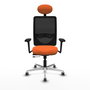 PIQUERAS Y CRESPO Silla de oficina Zulema Naranja y Negro