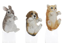 DKD Home Decor Figuras de Animales en Resina Surtidas de 9x9x15,5 cm