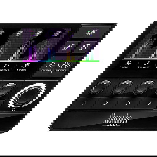 Hercules Stream 200 XLR Controlador de Audio, Negro, 9 Botones, Windows 10/11