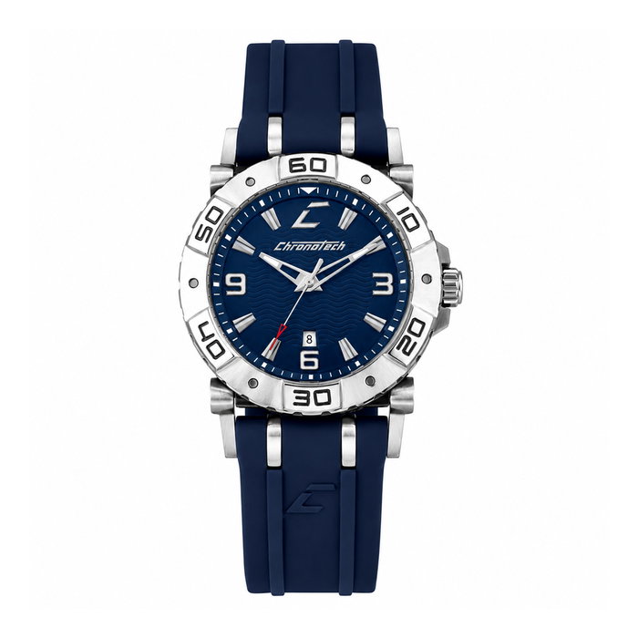 Chronotech RW0039 con correa de silicona azul Chronotech RW0039 con correa de silicona azul