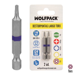 WOLFPACK LINEA PROFESIONAL Puntas Largas Torx T10 (2 Piezas)