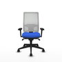 PIQUERAS Y CRESPO Silla de oficina Horna con mecanismo Sincro, Azul y Blanco