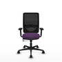 PIQUERAS Y CRESPO Silla de oficina Zulema con mecanismo Sincro/Traslack, Morado y Negro