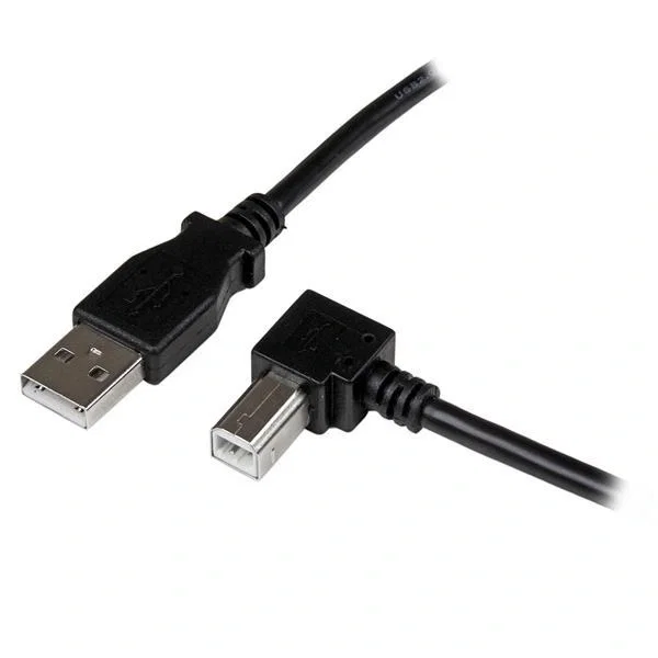 StarTech Cable USB 2.0 de 3m con conector USB A a USB B en ángulo derecho, Negro StarTech Cable USB 2.0 de 3m con conector USB A a USB B en ángulo derecho, Negro