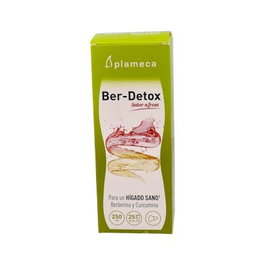PLAMECA Ber-Detox Sabor Fresa 250Ml con Cardo Mariano y Alcachofera para el Hígado