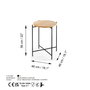 Hanah Home SHB-004 Mesa de Centro de Madera y Metal, Negro y Natural, 46x56x46 cm