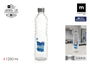 La Mediterran Botella Vidrio Decorada Tapa Acero 1250 ml 8x8x33.2 cm (12 Unidades)