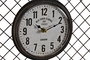 DKD Home Decor Reloj de Pared de Hierro con Acabado Envejecido Gris Oscuro