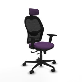 PIQUERAS Y CRESPO Silla de oficina Jorquera Morada con mecanismo Sincro/Traslack