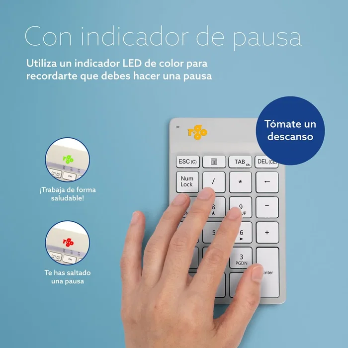 R-Go Tools Numpad Break Bluetooth Blanco