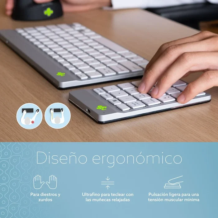 R-Go Tools Numpad Break Bluetooth Blanco