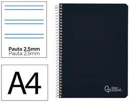 Liderpapel Cuaderno Espiral Witty A4 Tapa Dura Negro