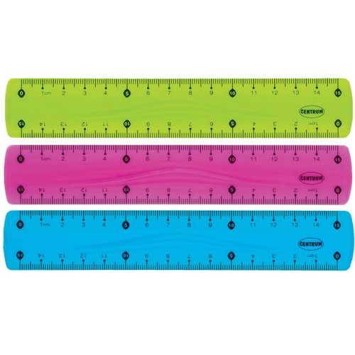 Regla Centrum Flexible 15 Cm Surtido (Set de 48)