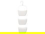 Berilo Set 3 Cesta Organizadora Baño Colgar Blanca Plástico PP 22x17x13 cm (Set de 12)