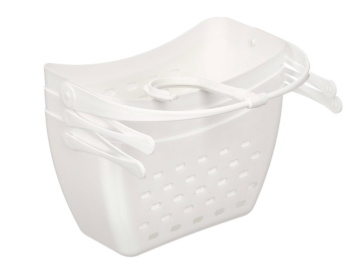 Berilo Set 3 Cesta Organizadora Baño Colgar Blanca Plástico PP 22x17x13 cm (Set de 12)