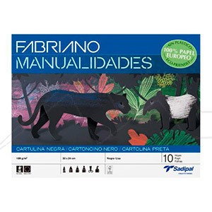 Sadipal Bloc de 10 hojas de cartulina negra 32 x 24 cm