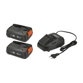 Gardena Kit de inicio 18V P4A: 2 Baterías PBA 18V/45 2.5Ah Li-Ion + Cargador AL 1830 CV para herramientas de jardín